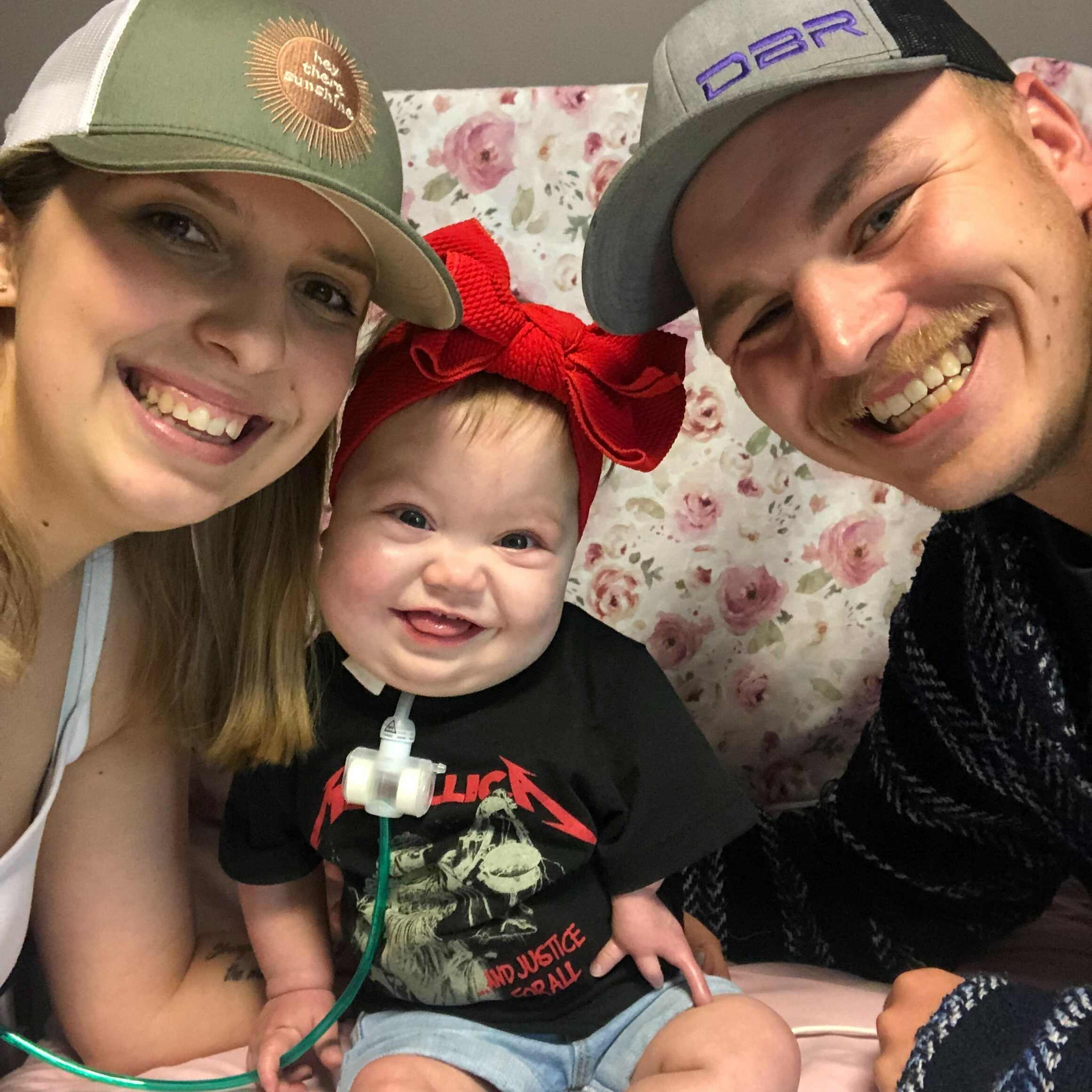 Rebeka, Emery, and Paxton smiling